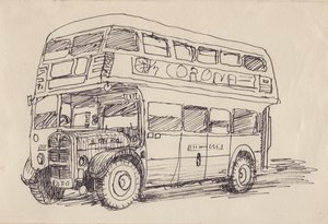 Routemaster bus, 1951. af Shirley Markham