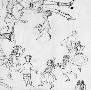 Studie til danseklasse, c1950. af Shirley Markham