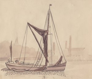Thames pram, 1951. af Shirley Markham