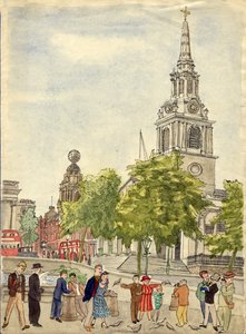 Trafalgar Square, London, 1948. af Shirley Markham