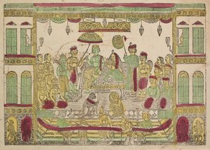 Rama og Sita i Royal Palace, 1800-tallet.