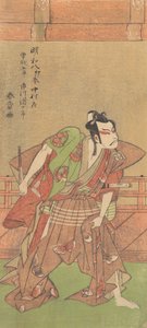Ichikawa Danjuro V 1741-1806 med sværd og vifte, 1771. af Shunsho