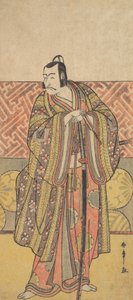 Ichikawa Danjuro V som Kudo Suketsune, Richly Attired, Leaning on His Sword, slutningen af det 18. århundrede. af Shunsho