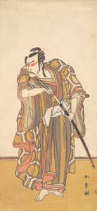 Ichikawa Danzo III som en samurai, der tegner et sværd, ca. 1772.