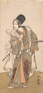 Stående figur af en skuespiller fra Ichikawa-familien, sandsynligvis Danjuro IV, 1726-1792. af Shunsho