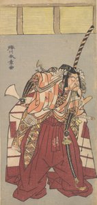 Skuespilleren Ichikawa Danjuro V, iklædt voluminøse ceremonielle bukser Nagabakama,..., 1726-1