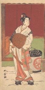 The Actor Ichikawa Monosuke II in the Role of Daito-no-miya Disguised as a Komuso, ca. 1772 . af Shunsho