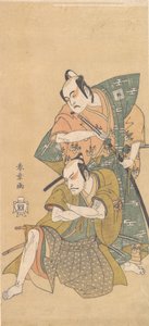 Skuespilleren Ichikawa Yaozo II som samurai, ca. 1765. af Shunsho