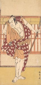Skuespilleren Nakamura Nakazo som Kyokaku, ca. 1777. af Shunsho