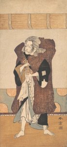 Den femte Ichikawa Danjuro som en gammel mand med langt gråt hår, ca. 1773.