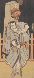 Den første Nakamura Nakazo som en Rokuju Rokubu STÅR ved ght, 1780. af Shunsho