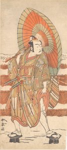 Den anden Ichikawa Yaozo som en samurai, der står i sneen, sandsynligvis 1774. af Shunsho