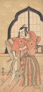Den tredje Ichikawa Danzo som en samurai klædt i en ceremoniel kamishimo, 1769 eller af Shunsho