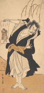 Den tredje Otani Hiroemon som en fredløs stående nær et piletræ, 3. måned, 1777. af Shunsho