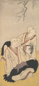 Den tredje Sawamura Sojuro og den anden Ichikawa Monnosuke som buddhistiske munke, 1791. af Shunsho