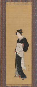 Kvinde i en sort kimono, 1783-89.