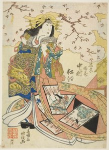 Skuespilleren Nakamura Matsue III som Keisei Agemaki af Shunshosai Hokucho