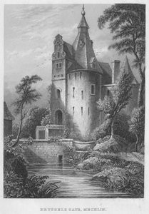 Bruxelles-porten, Mechlen, 1850