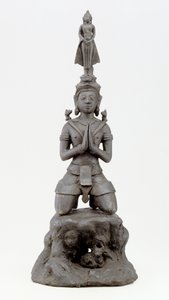 Siva ærer Buddha, Lan Na kultur (bronze)
