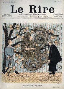 Eve and the Snake: "The Esthetics of Bob"" - Humoristisk tegning af Gyp (Sibylle Gabrielle Marie Antoinette Riquetti de Mirabeau, grevinde af Martel de Janville) (1849-1932) - "Latteren"", 25. maj