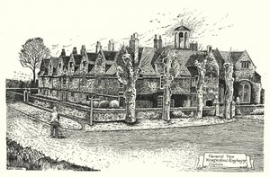 General View, Hungerford Almshouses, Corsham (gravering) af Sidney Heath