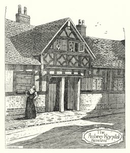 The Aubrey Hospital, Hereford (gravering) af Sidney Heath