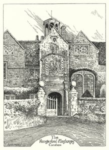 The Hungerford Almshouses, Corsham (gravering) af Sidney Heath