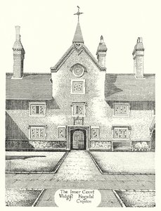 The Inner Court, Whitgift Hospital, Croydon (gravering) af Sidney Heath