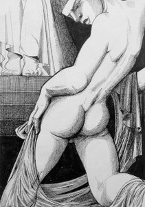 Ganymede before Zeus, 1923 (ink & wc) af Sidney Hunt