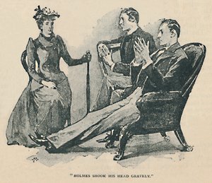 Holmes rystede alvorligt på hovedet, 1892 af Sidney Paget