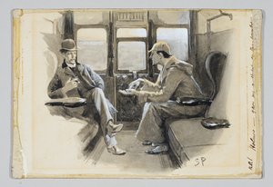 Illustration til Arthur Conan Doyles Sherlock Holmes-historie "The Adventure of Silver Blaze", 1892
