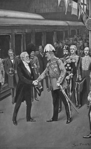 Kong Edward byder præsident Loubet velkommen, 6. juli 1903 af Sidney Paget
