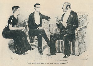 Åh, enhver gammel nøgle passer til det kontor, 1892 af Sidney Paget