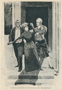 Hun blev smidt ud af Butler And The Footman, 1892 af Sidney Paget