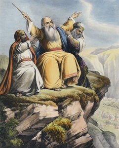 Moses beder om Israels succes mod amalekiterne af Siegfried Detler Bendixen