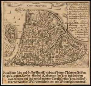 1668-kort over Konstantinopel af Sigmund von Birken af Sigmund von Birken