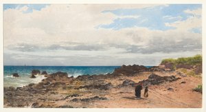Landskab (akvarel) af Silvestro Barberini