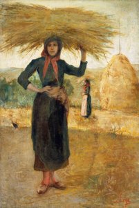 Hømagere, ca. 1890, af Silvestro Lega (1826-1895), olie på lærred