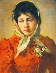 La scellerata (skurkagtig kvinde), af Silvestro Lega (1826-1895), olie på lærred, 50x38 cm af Silvestro Lega