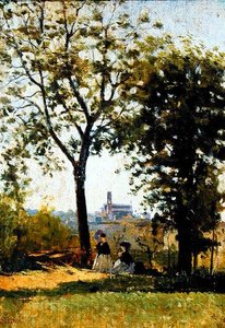 Korsbjerget (olie på lærred) af Silvestro Lega
