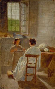 Work education, ca. 1863 (olie på lærred)