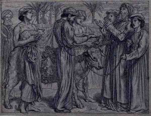 Aarons første offer (pen og blæk) af Simeon Solomon