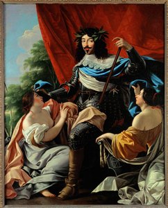Ludvig XIII, konge af Frankrig og Navarra ... (maleri på lærred) af Simon (circle of) Vouet