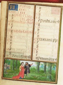 Folio fra en miniaturebog med timer, brug af Rom, Brugge af Simon Bening