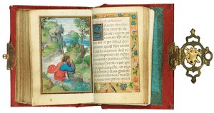 Folio fra en miniaturebog med timer, brug af Rom, Brugge, 1530-35