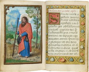 Folio fra en miniaturebog med timer, brug af Rom, Brugge, 1530-35 af Simon Bening