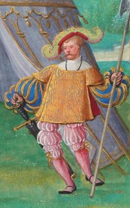 Jacques de Lalaing, ca.1530-40 (tempera, bladguld og blæk på pergament)