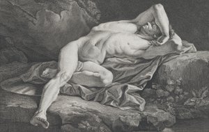 Studie af nøgen mand, 1762.