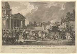 Oversættelse af Voltaire i det franske Pantheon, 1817.