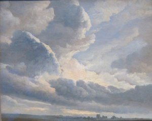 Studie af skyer med solnedgang nær Rom af Simon Denis